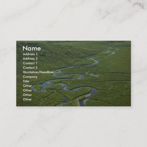 Customizable Meandering River Business Card Template