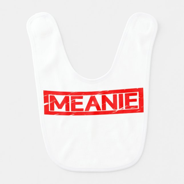 Meanie Stamp Baby Bib (Front)