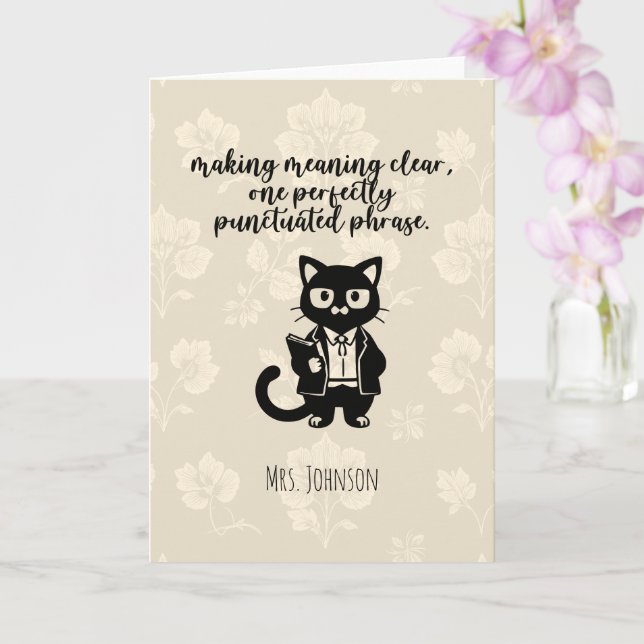 Meaning Clear Perfectly Punctuated Phrase Grammar Card (Orchid)