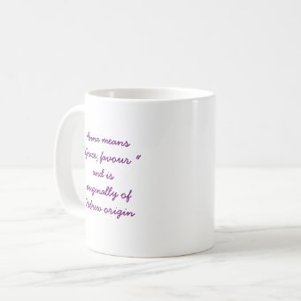 Meaning of ANNA Mug | Zazzle