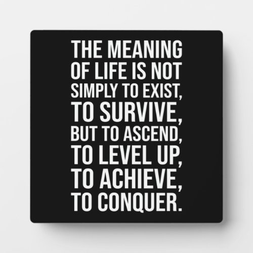 Meaning Of Life Is To Conquer Plaque