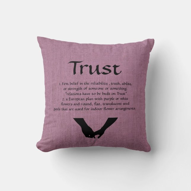 Meaning of Trust Reversible Decorative Pillow (Front)
