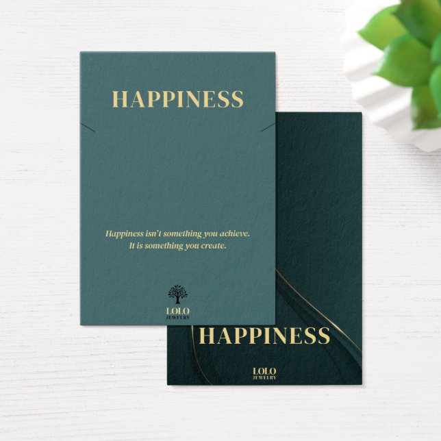 Meaningful Happiness Necklace Jewelry Display Card (Desk)
