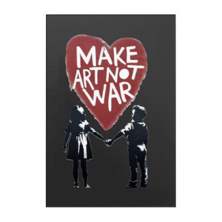 Meaningful Heart "MAKE ART NOT WAR" with Boy and G