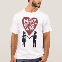 Meaningful Heart "MAKE ART NOT WAR" with Boy and G