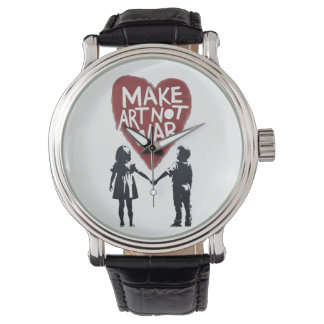 Meaningful Heart "MAKE ART NOT WAR" with Boy and G Watch