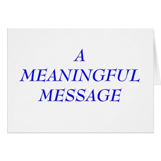 MEANINGFUL MESSAGE:  INCARCERATION 1 CARDS (Front Horizontal)
