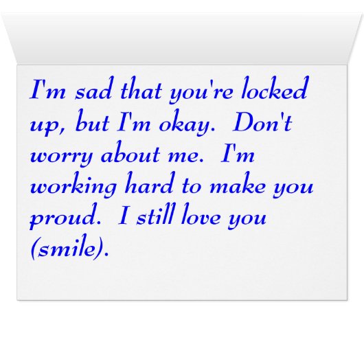 MEANINGFUL MESSAGE: INCARCERATION 6 (Inside Horizontal (Bottom))