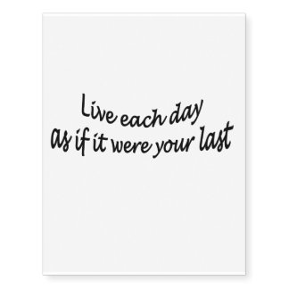 Meaningful quote temporary tattoo