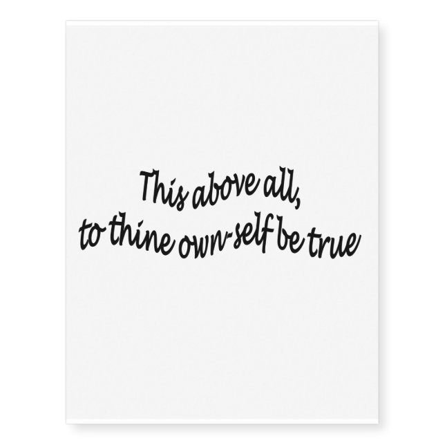 Meaningful quote temporary tattoo (Front)