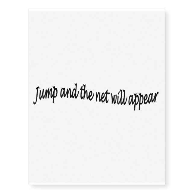 Meaningful quote temporary tattoo (Front)
