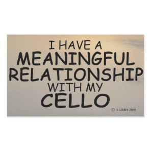 Meaningful Relationship Cello Rectangular Sticker