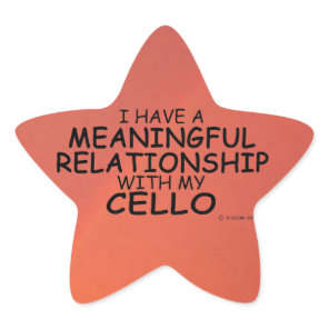 Meaningful Relationship Cello Star Sticker