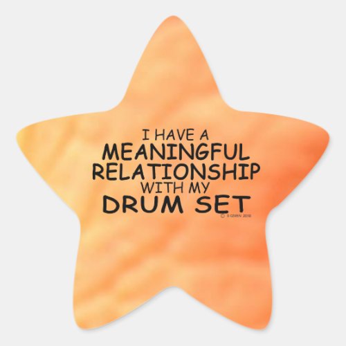 Meaningful Relationship Drum Set Star Sticker
