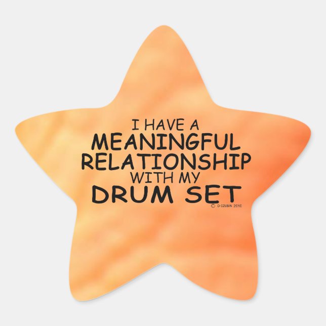 Meaningful Relationship Drum Set Star Sticker (Front)