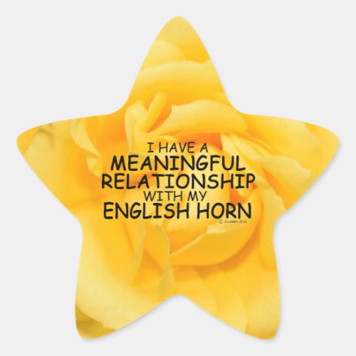 Meaningful Relationship English Horn Star Sticker