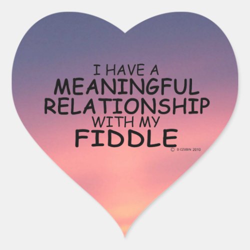 Meaningful Relationship Fiddle Heart Sticker