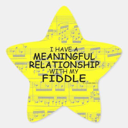 Meaningful Relationship Fiddle Star Sticker
