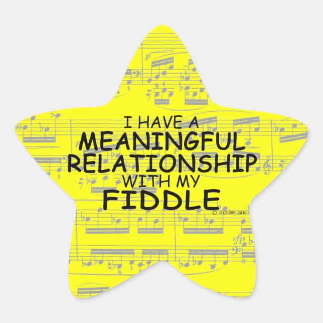 Meaningful Relationship Fiddle Star Sticker (Front)