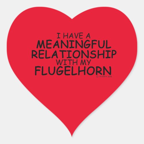 Meaningful Relationship Flugelhorn Heart Sticker