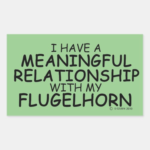 Meaningful Relationship Flugelhorn Rectangular Sti Rectangular Sticker