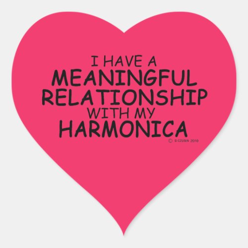 Meaningful Relationship Harmonica Heart Sticker