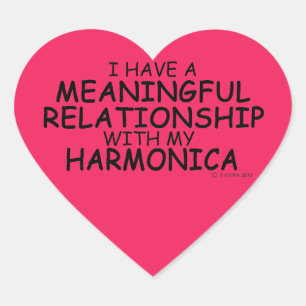 Meaningful Relationship Harmonica Heart Sticker
