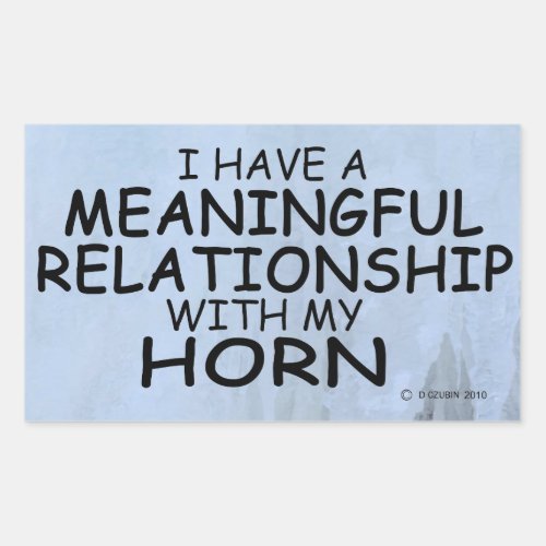 Meaningful Relationship Horn Rectangular Sticker