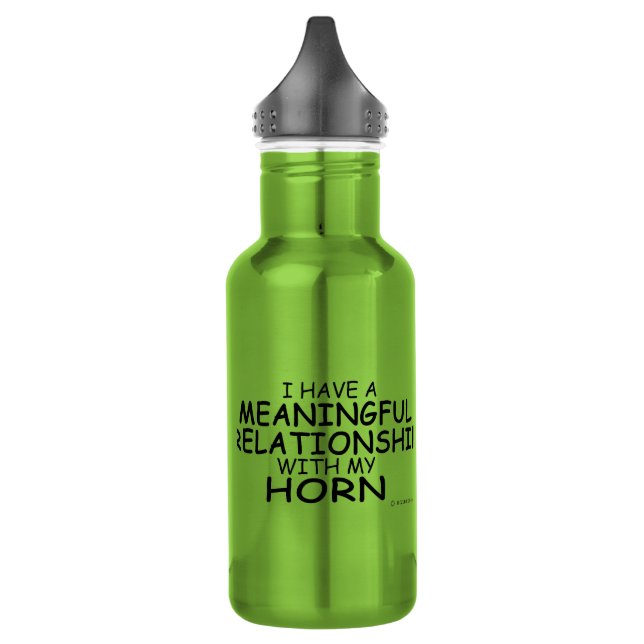 Meaningful Relationship Horn Stainless Steel Water Bottle (Left)