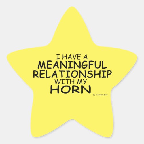Meaningful Relationship Horn Star Sticker