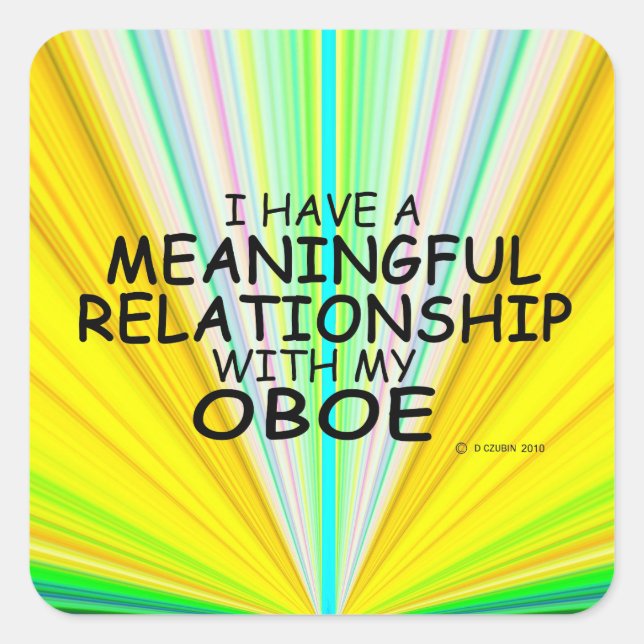 Meaningful Relationship Oboe Square Sticker (Front)