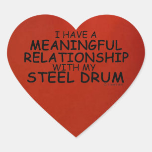 Meaningful Relationship Steel Drum Heart Sticker