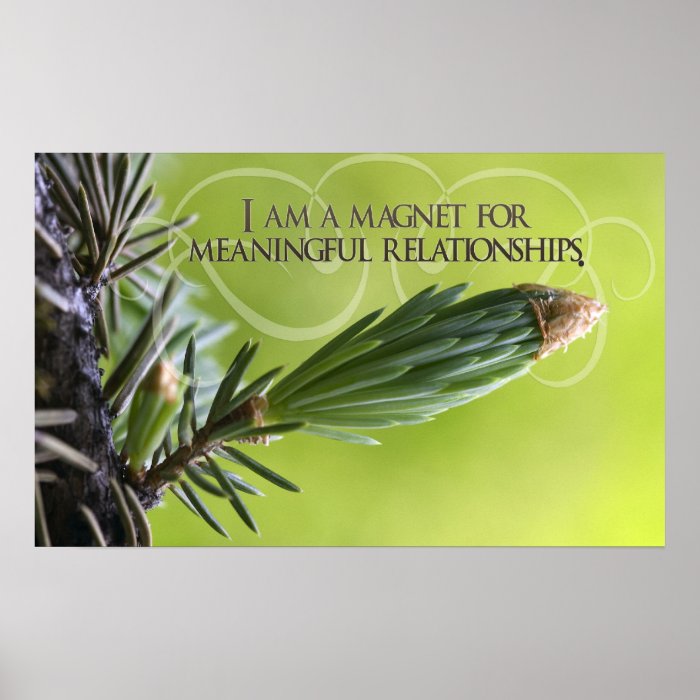 Meaningful Relationships Affirmation Poster Print