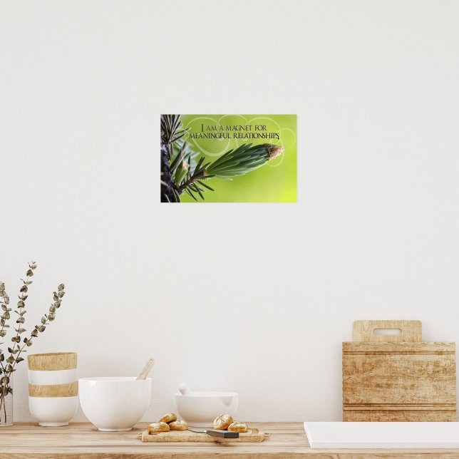 "Meaningful relationships" Motivation Affirmation Poster (Kitchen)