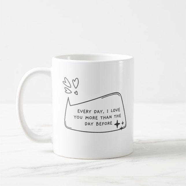 Meaningful Sticker Quote Coffee Mug (Left)
