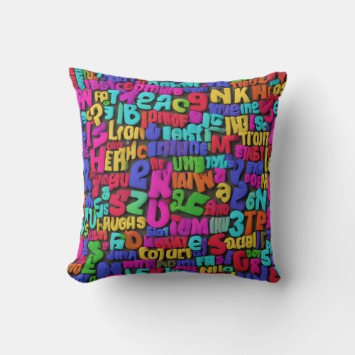 Meaningless Texts Throw Pillow