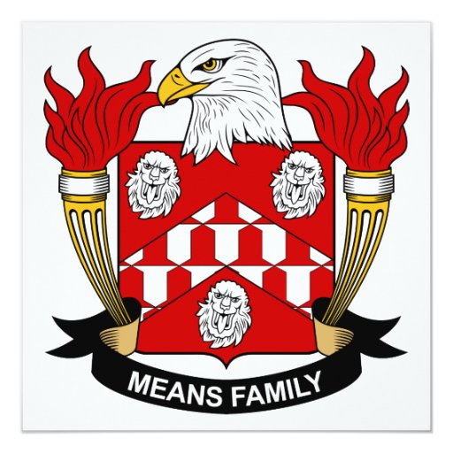 Means Family Crest Card | Zazzle