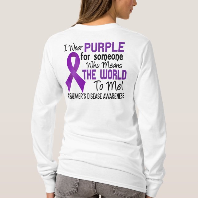 Means The World To Me 2 Alzheimer's Disease T-Shirt (Back)
