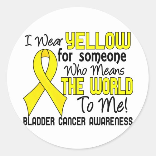 Means The World To Me 2 Bladder Cancer Classic Round Sticker