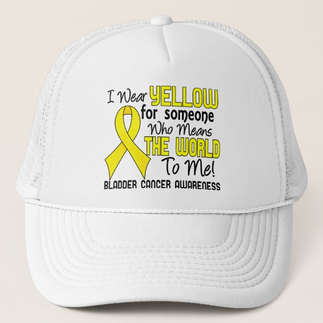 Means The World To Me 2 Bladder Cancer Trucker Hat (Front)