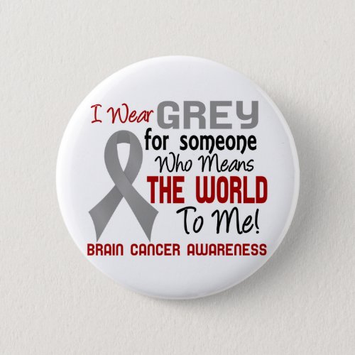 Means The World To Me 2 Brain Cancer Pinback Button