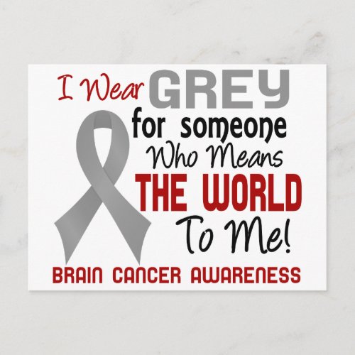 Means The World To Me 2 Brain Cancer Postcard