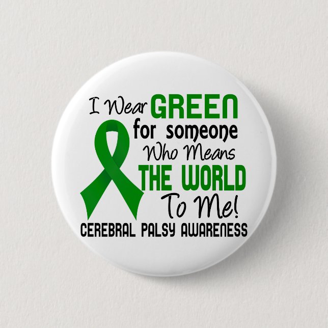 Means The World To Me 2 Cerebral Palsy Pinback Button (Front)