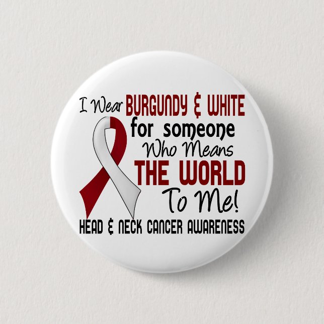 Means The World To Me 2 Head And Neck Cancer Button (Front)