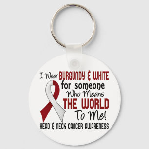 Means The World To Me 2 Head And Neck Cancer Keychain