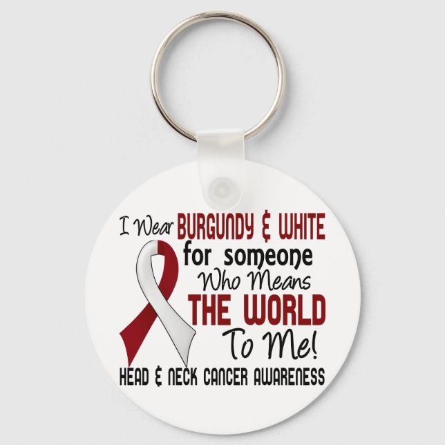 Means The World To Me 2 Head And Neck Cancer Keychain (Front)