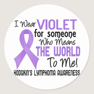 Means The World To Me 2 Hodgkin's Lymphoma Classic Round Sticker