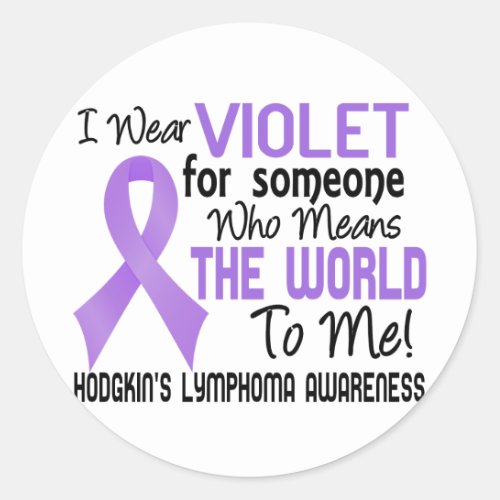 Means The World To Me 2 Hodgkins Lymphoma Classic Round Sticker