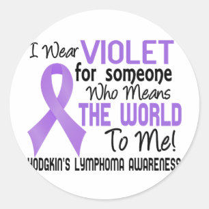 Means The World To Me 2 Hodgkin's Lymphoma Classic Round Sticker