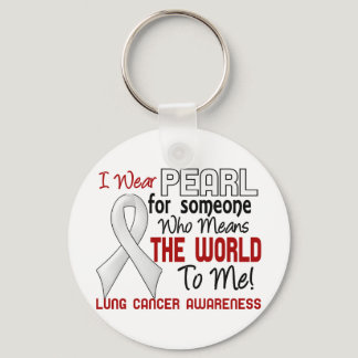 Means The World To Me 2 Lung Cancer Keychain